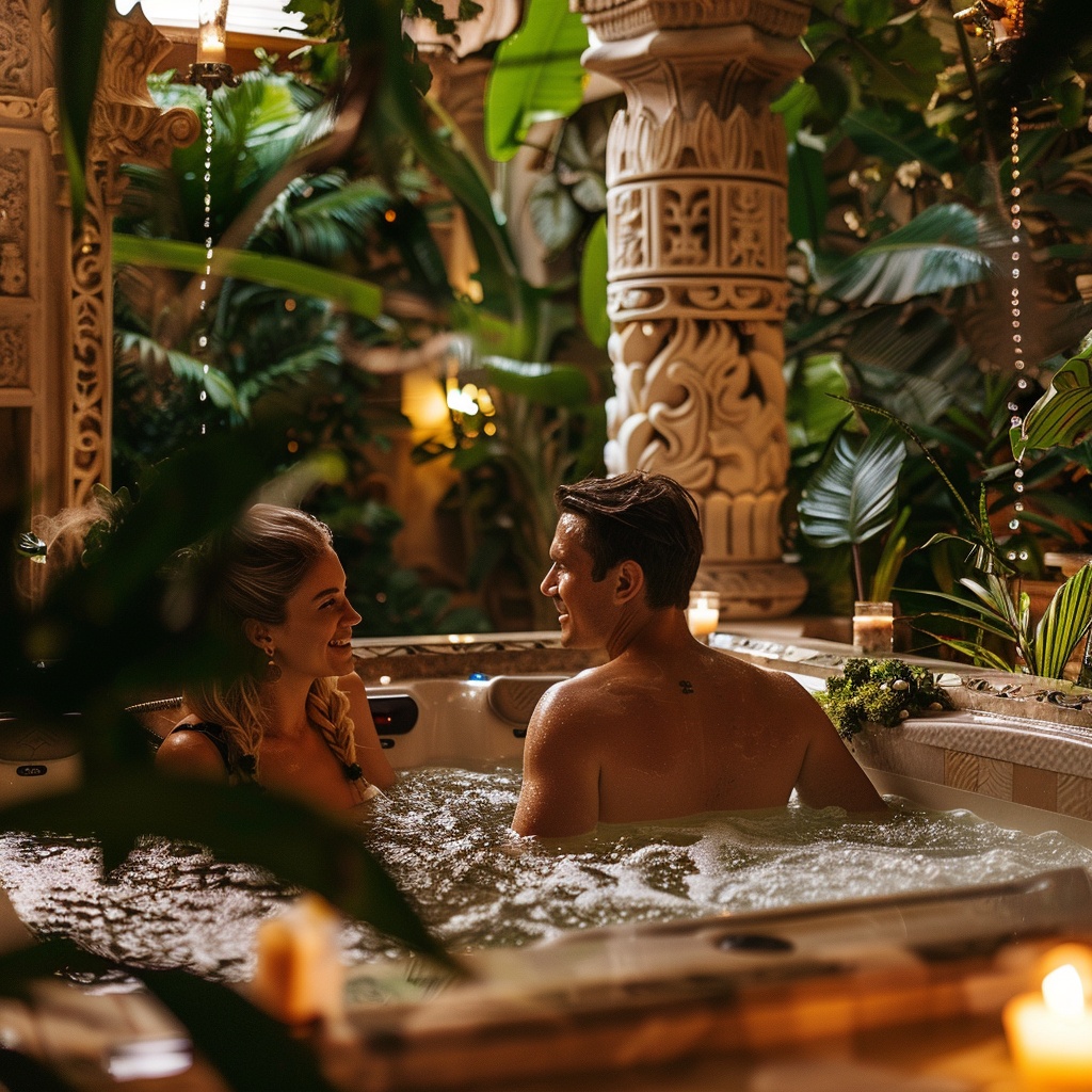 couple dans un jacuzzi